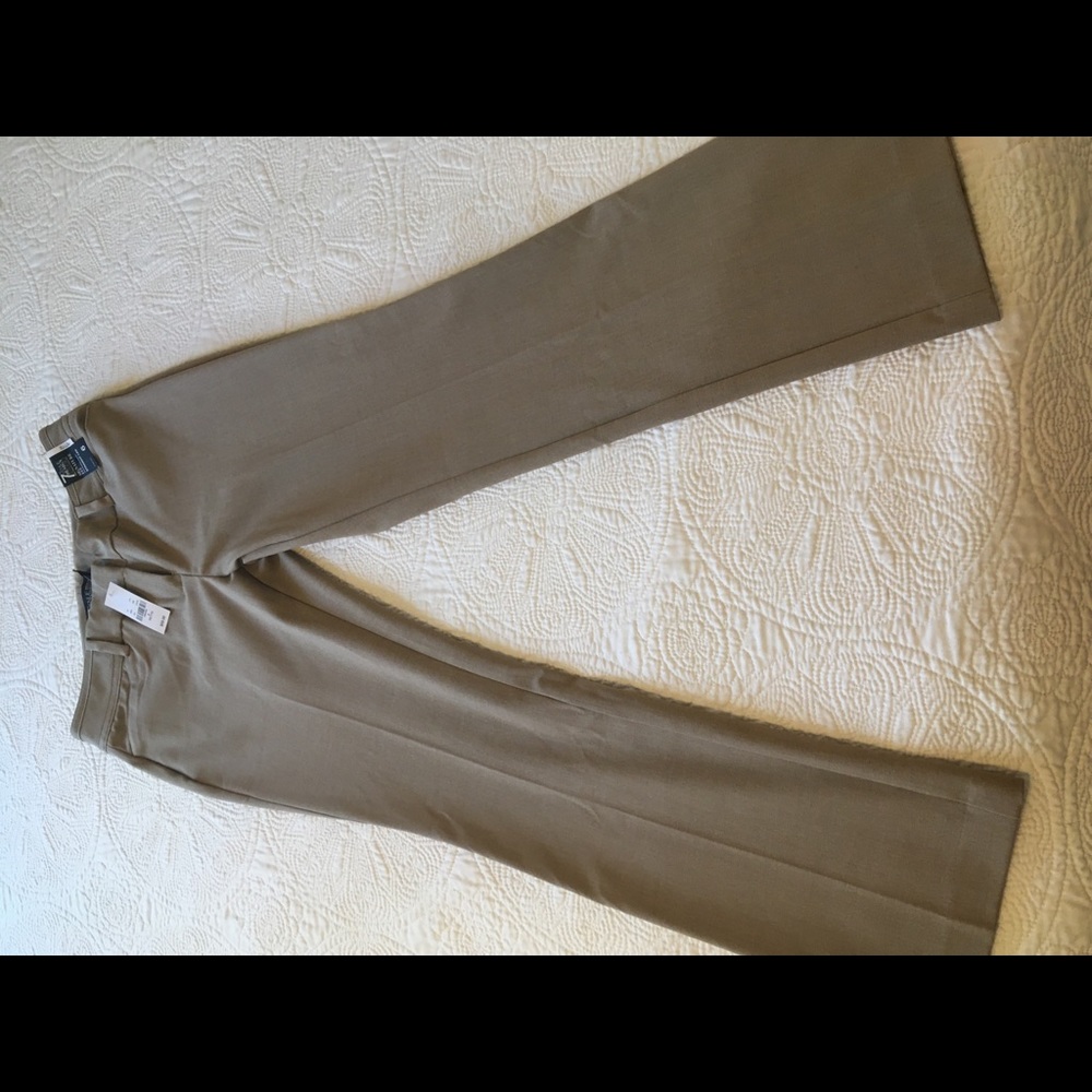 New York & Co. Tan straight leg dress pants
